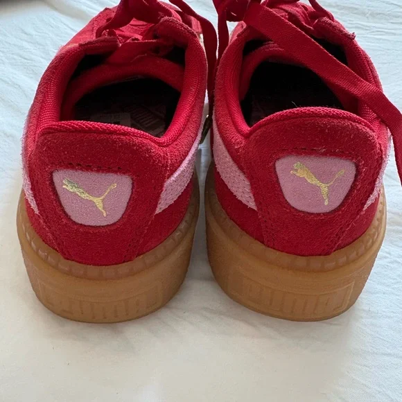 PUMA Trace Barbados Wedge Sneakers – Cherry/Pink/Red ❤️ size 6 - Picture 4 of 5
